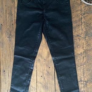 Adriano Goldschmied - black leather jeans